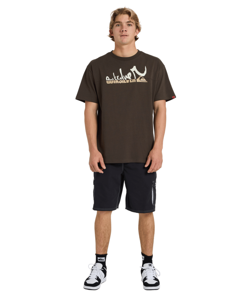 Quiksilver Yg Spliced Ss in BLACK OLIVE