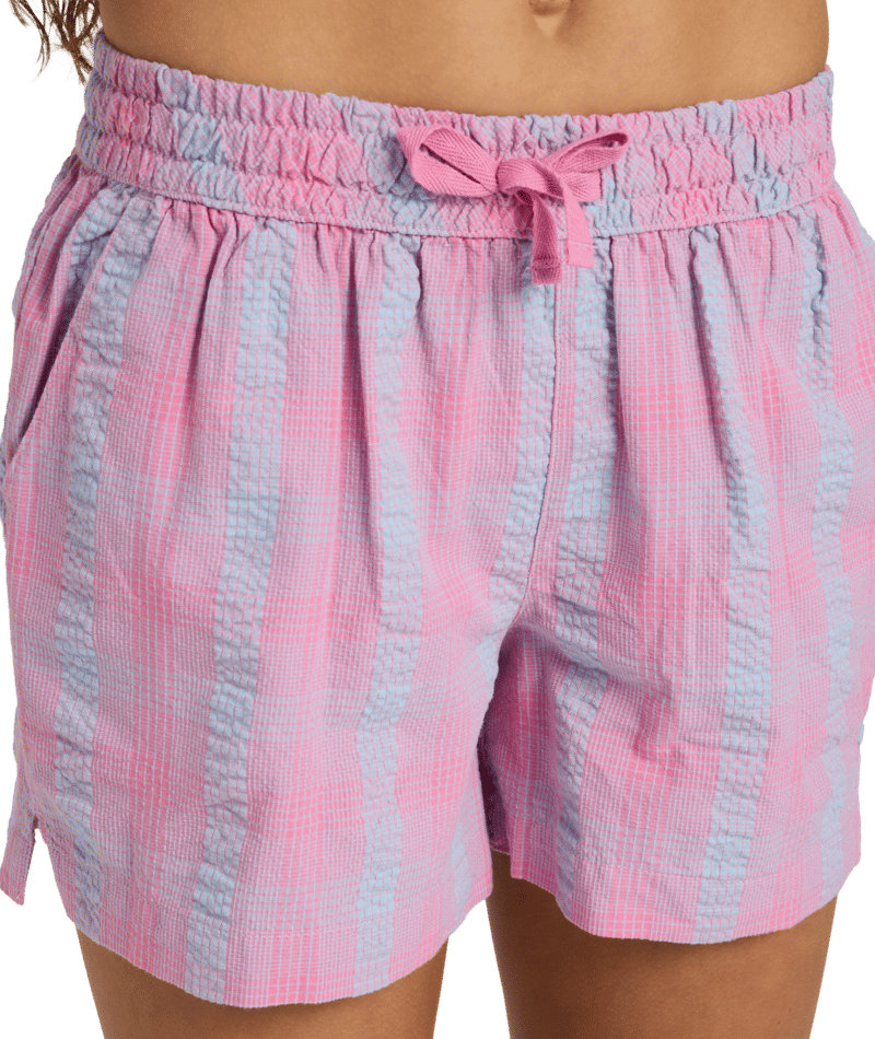 Roxy Rg Phoebe Check Short in FUCHSIA PINK