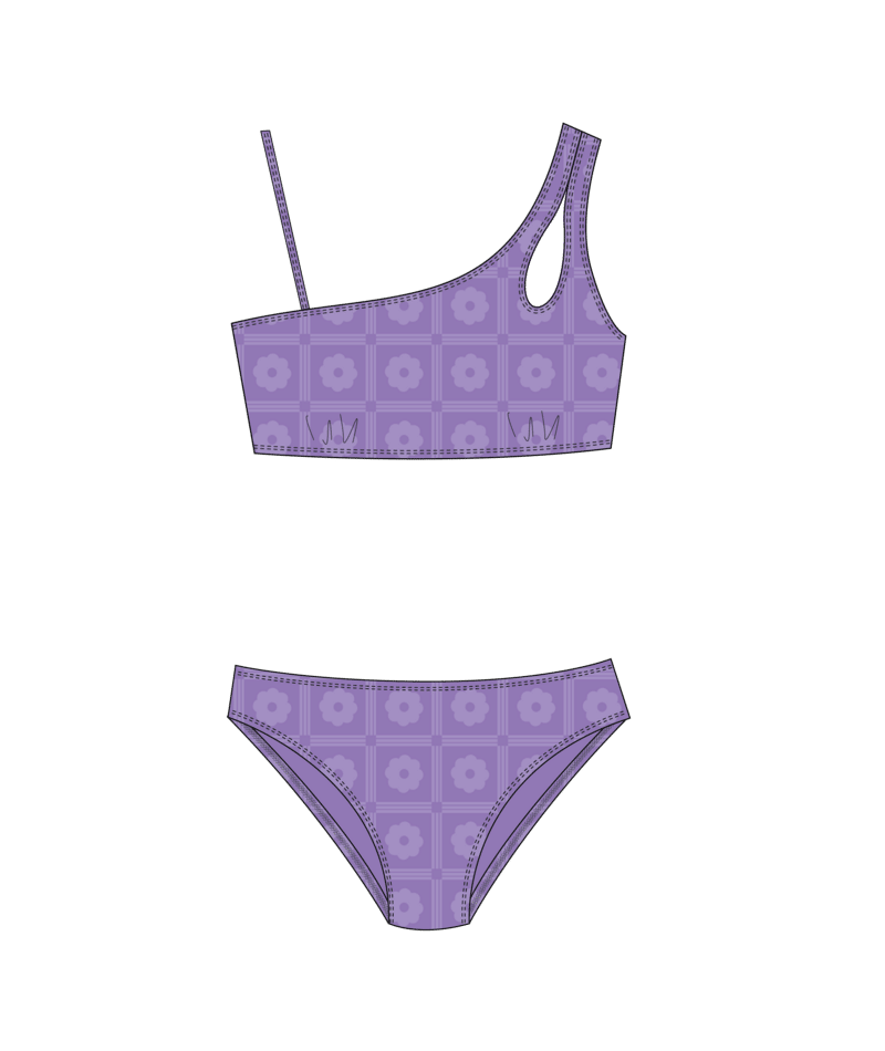 Roxy The Girls Crop Top Set in DAHLIA PURPLE