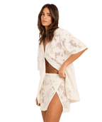 Roxy Adrift Mini Wrap Skirt in NATURAL