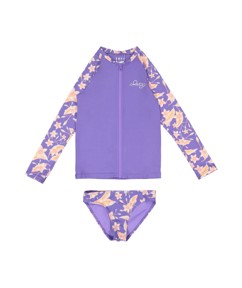Roxy Plumeria Love Ls Lycra Set in DAHLIA PURPLE PLUMERIA LOVE