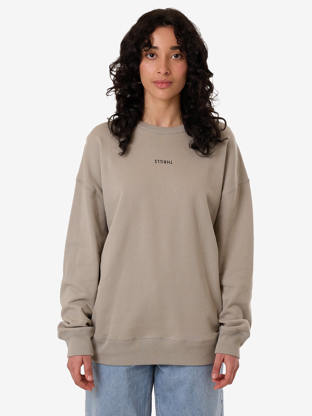 Thrills Minimal Thrills Slouch Crew - String in String