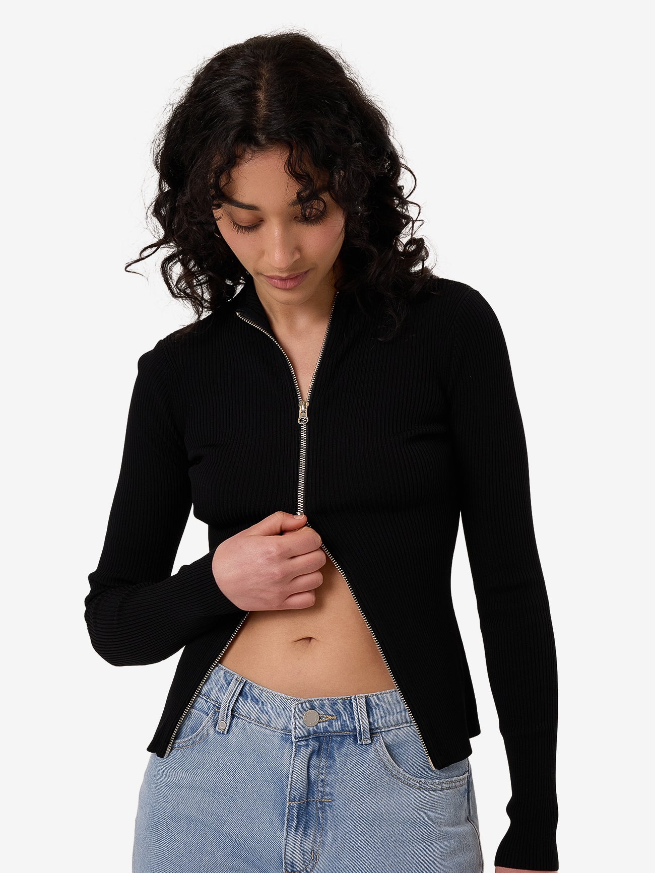 Thrills Marita Knit Cardigan - Black in Black