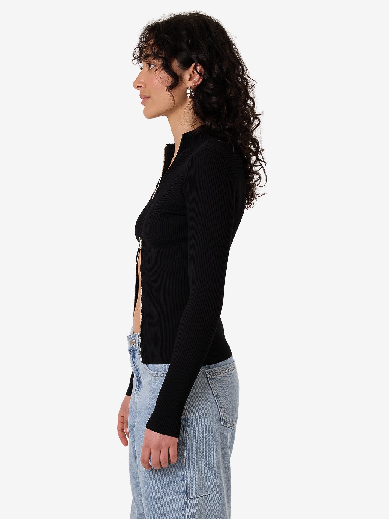 Thrills Marita Knit Cardigan - Black in Black