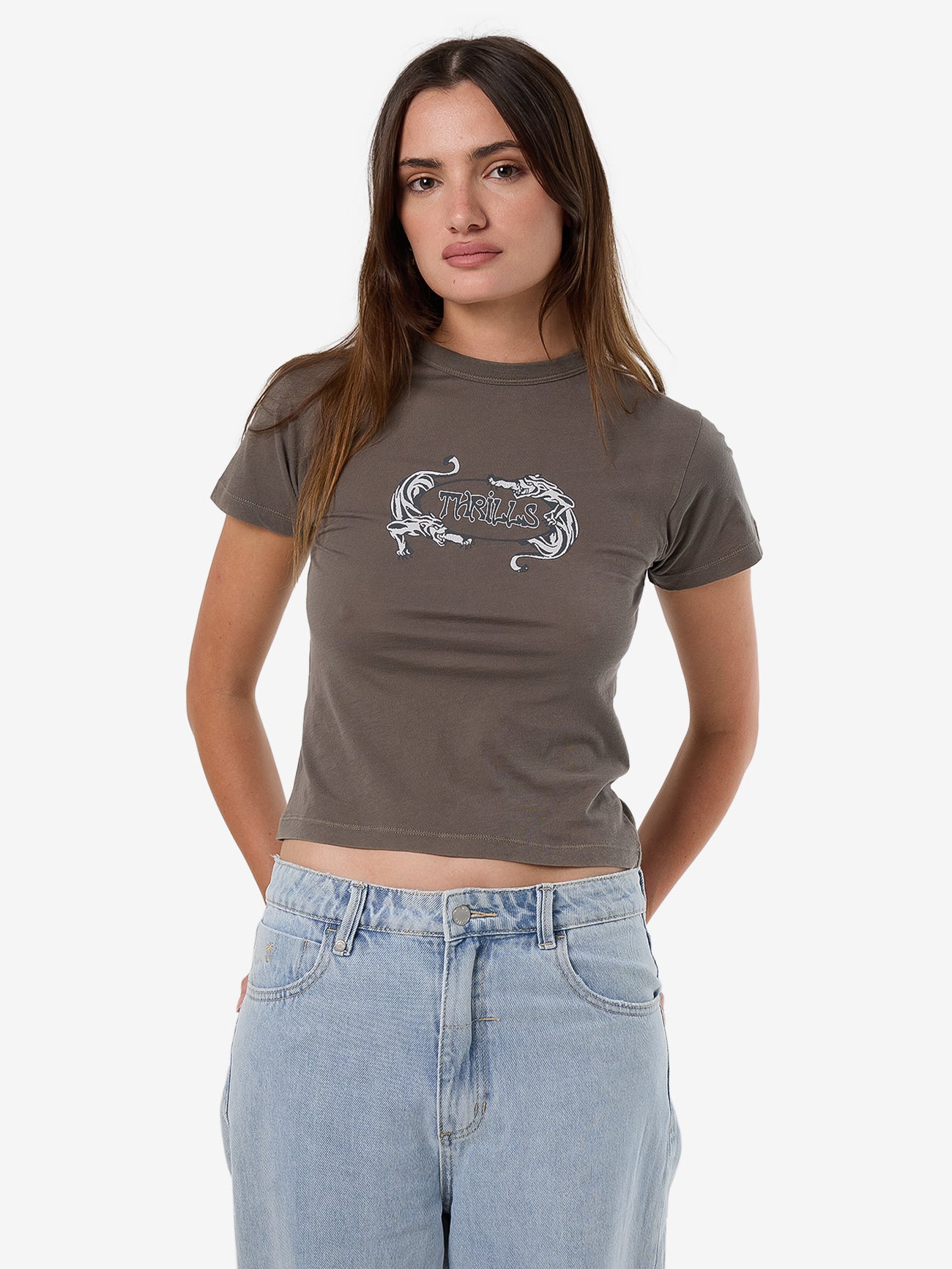 Thrills Decisions Boy Tee - Charcoal Rose in Charcoal Rose