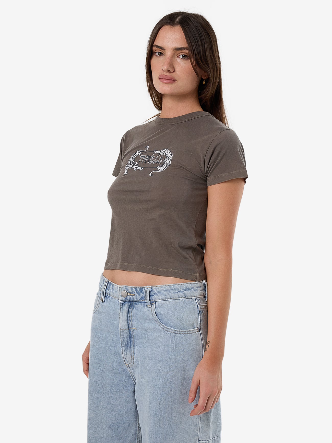 Thrills Decisions Boy Tee - Charcoal Rose in Charcoal Rose