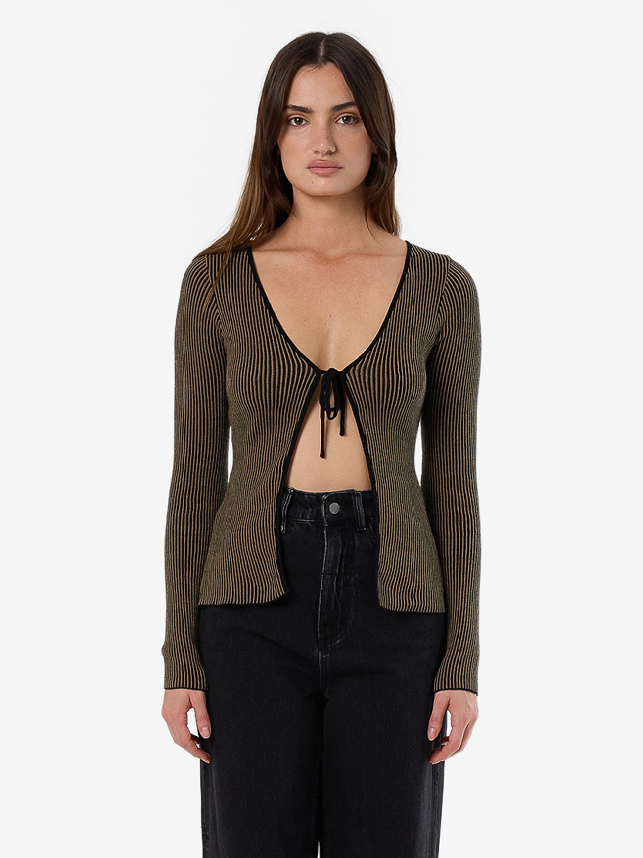 Thrills Natural Causes Reversible Knit Top - Clove in Clove