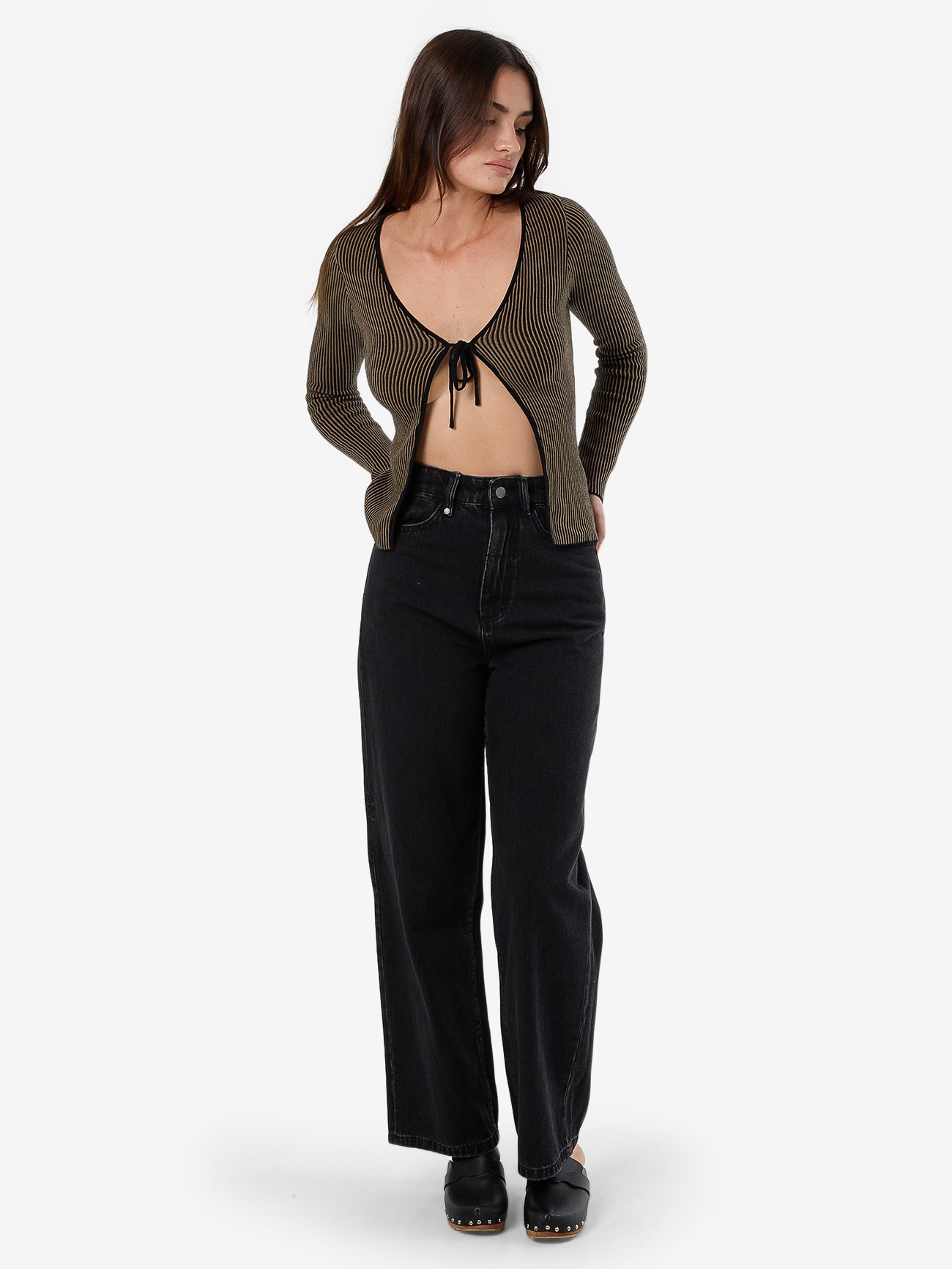 Thrills Natural Causes Reversible Knit Top - Clove in Clove