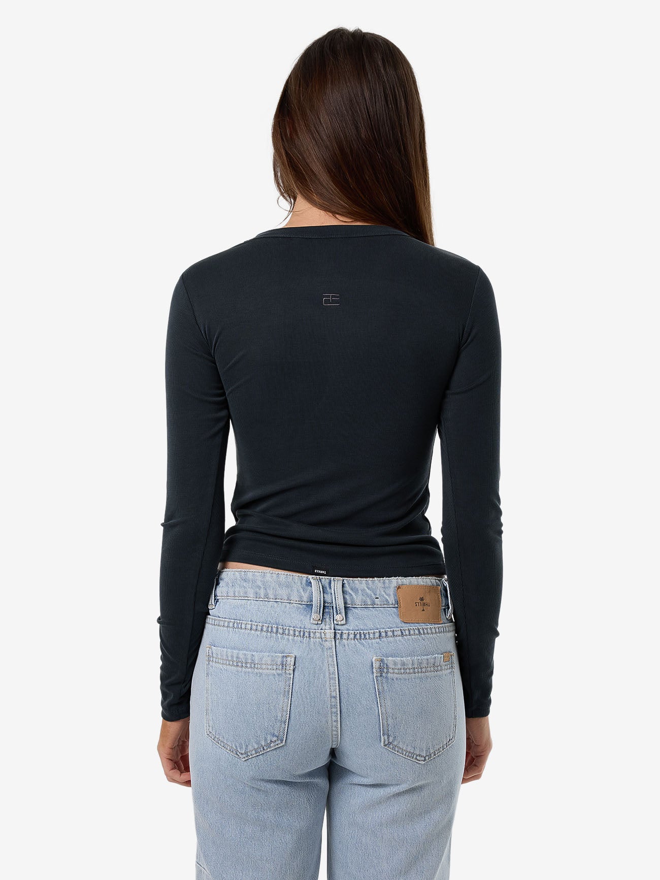 Thrills Ryden Micro Rib Top - Shadow in Shadow