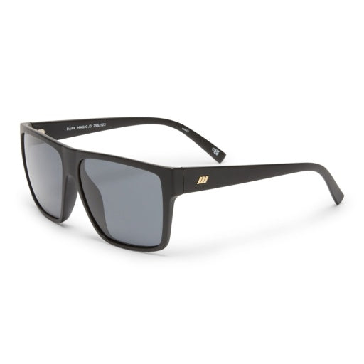 Le Specs DARK MAGIC BLACK in SMOKE MONO POLARIZED