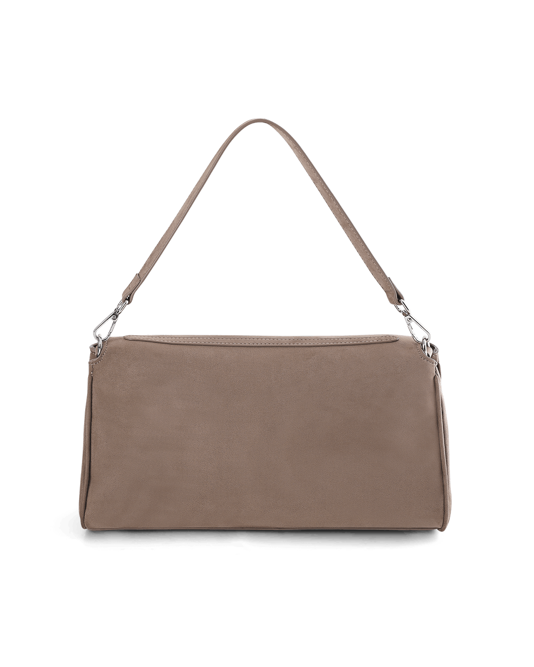 Billini VELA SHOULDER BAG in FOSSIL SUEDE-SILVER
