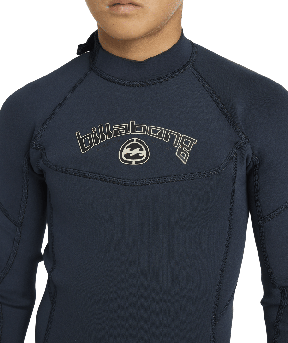 Billabong Boys 8-16 3/2 mm Absolute Back Zip Flatlock Steamer Wetsuit in Navy
