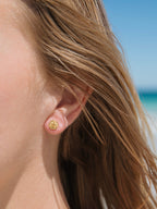Malakai The Label Sand Dollar Studs in 18k Gold in Default Title