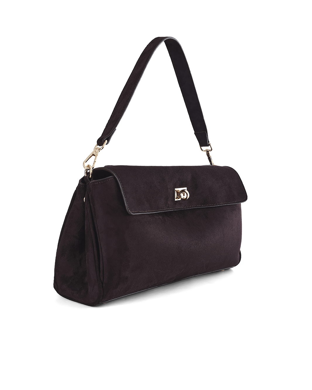 Billini VELA SHOULDER BAG in DARK CHOCOLATE SUEDE