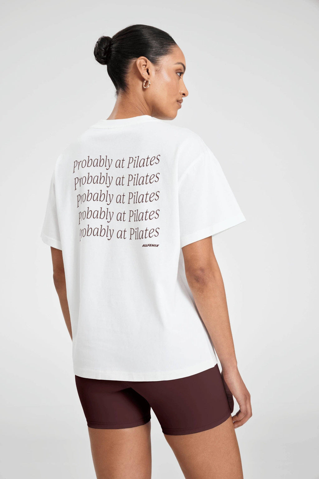 All Fenix Probably At Pilates Tee in Chocolate