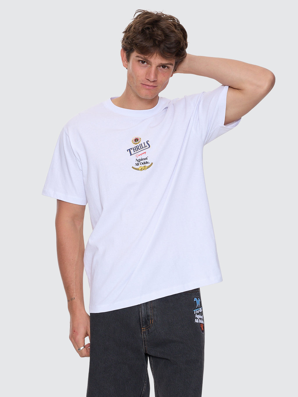 Thrills Co Against All Odds Merch Fit Tee - White in White