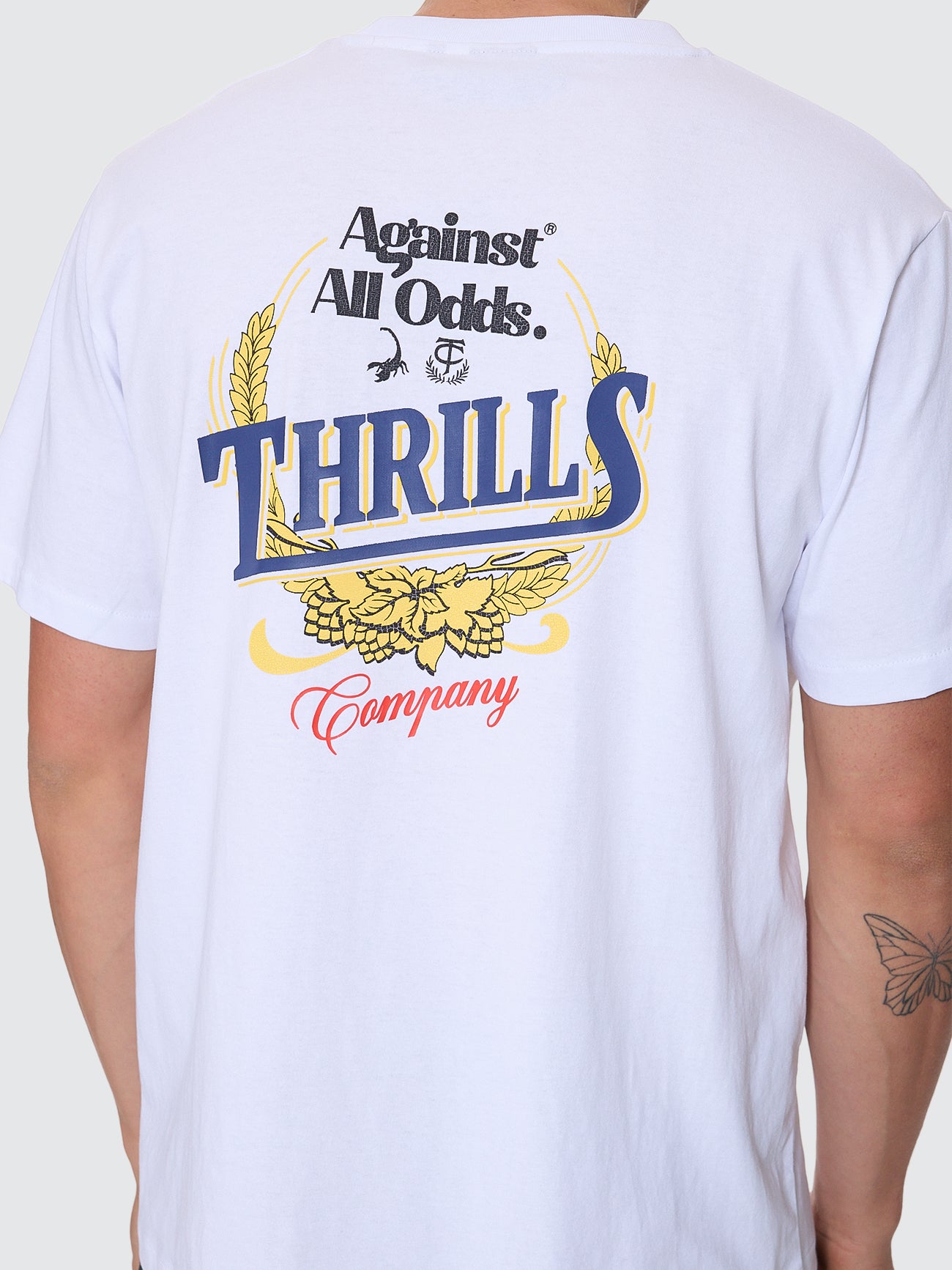Thrills Co Against All Odds Merch Fit Tee - White in White