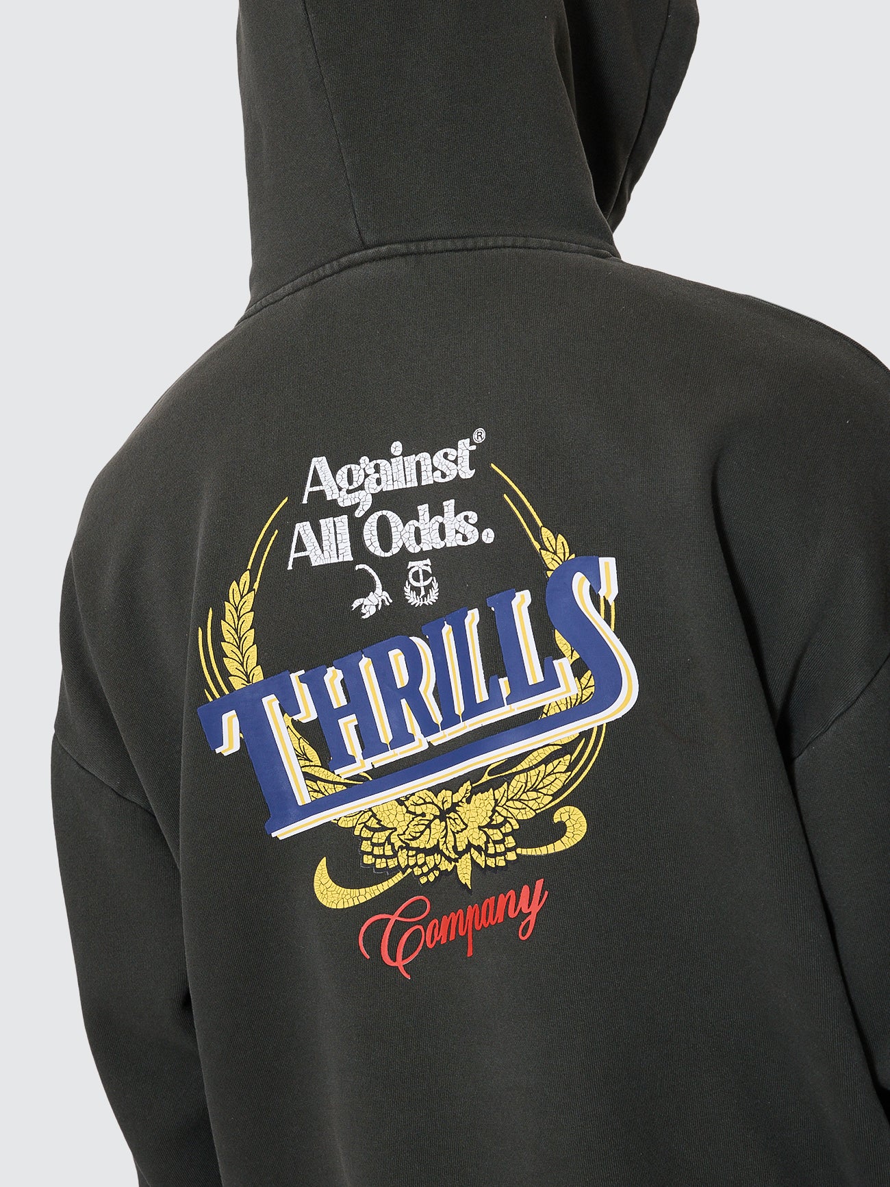 Thrills Co Against All Odds Slouch Pull On Hood - Oil Green in Oil Green