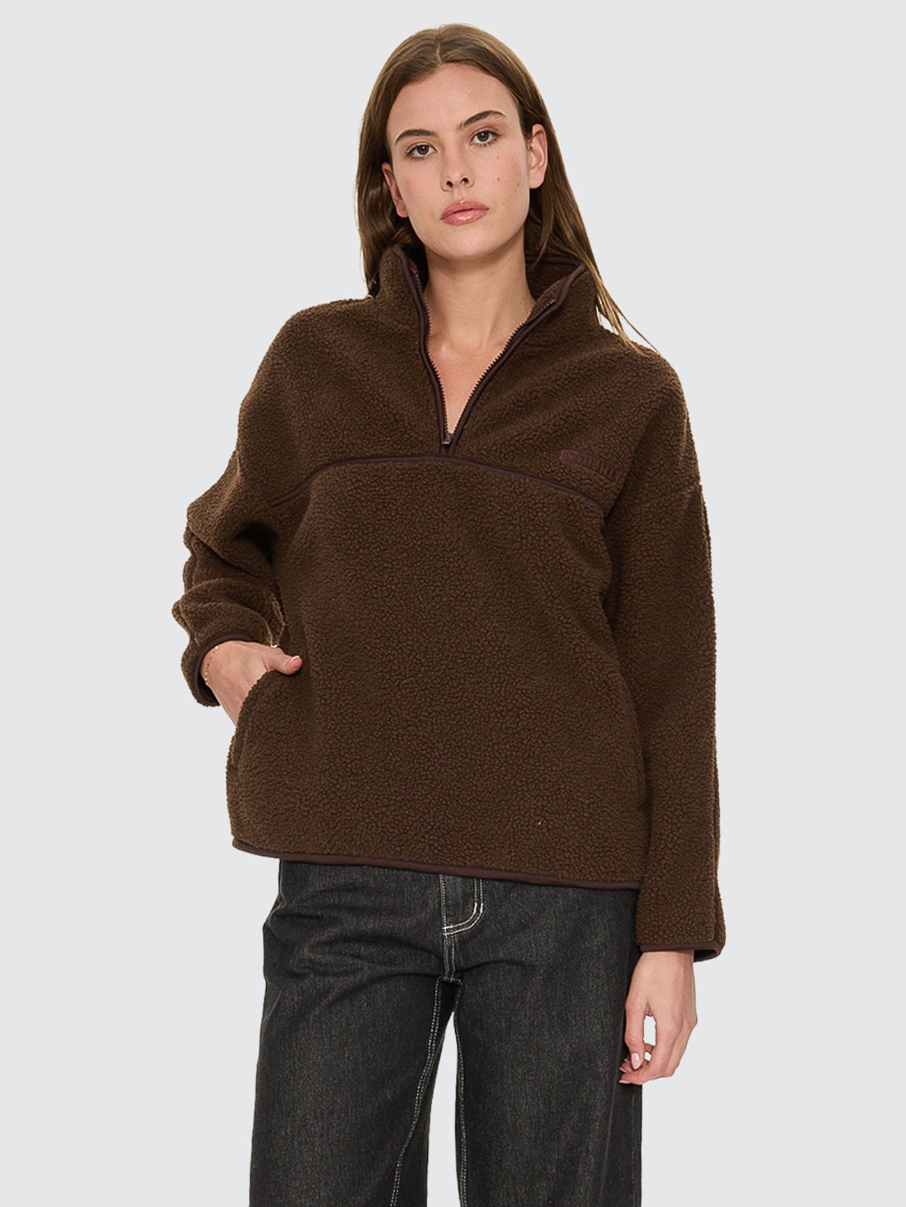 Thrills Co All Star Sherpa Fleece - Brown in Brown