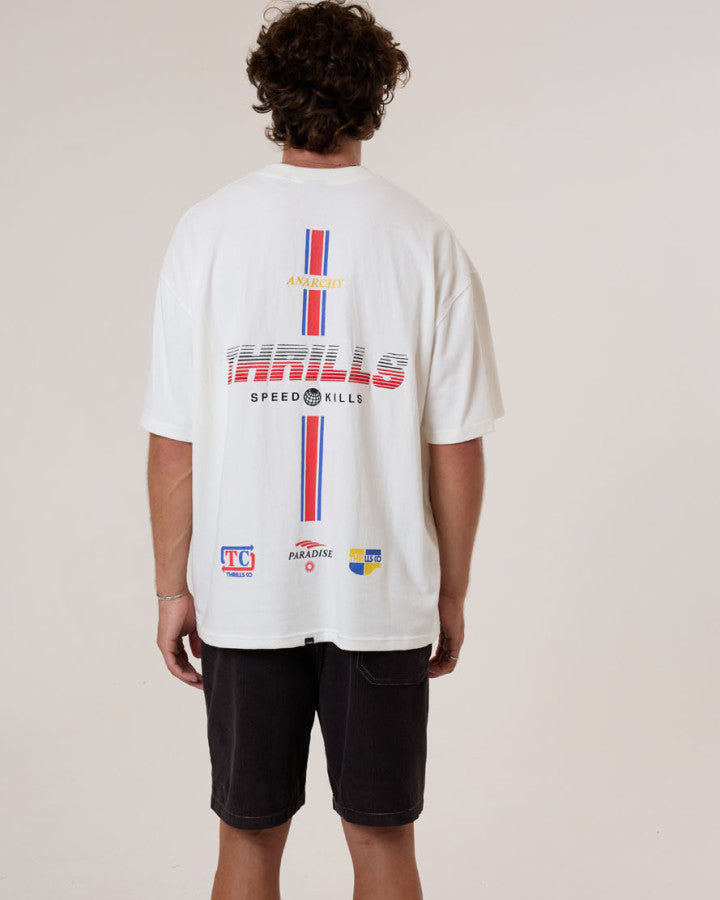 Thrills Anarchy In Paradise Box Fit Oversize Tee - Dirty White in Dirty White
