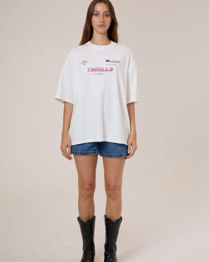 Thrills Los Stingers Box Fit Oversize Tee - White in White