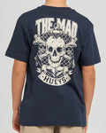 The Mad Hueys Anchor Skull | Youth Ss Tee in NAVY