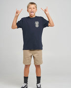The Mad Hueys Anchor Skull | Youth Ss Tee in NAVY
