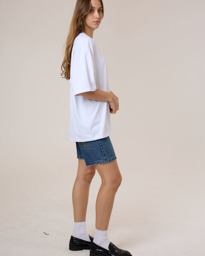 Thrills Appreciation Oversized Tee - White in White