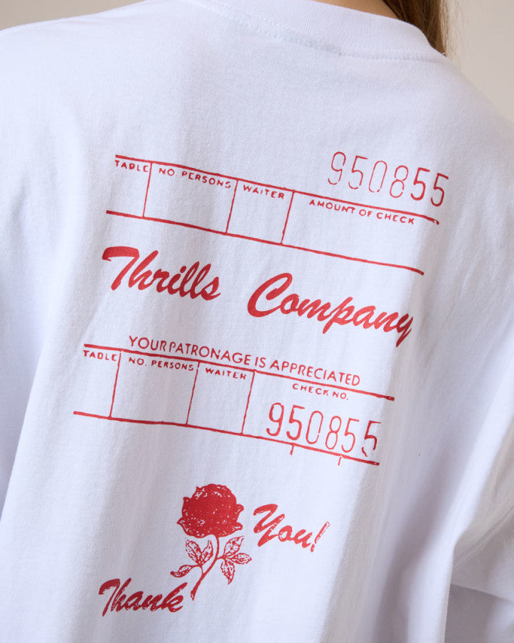 Thrills Appreciation Oversized Tee - White in White