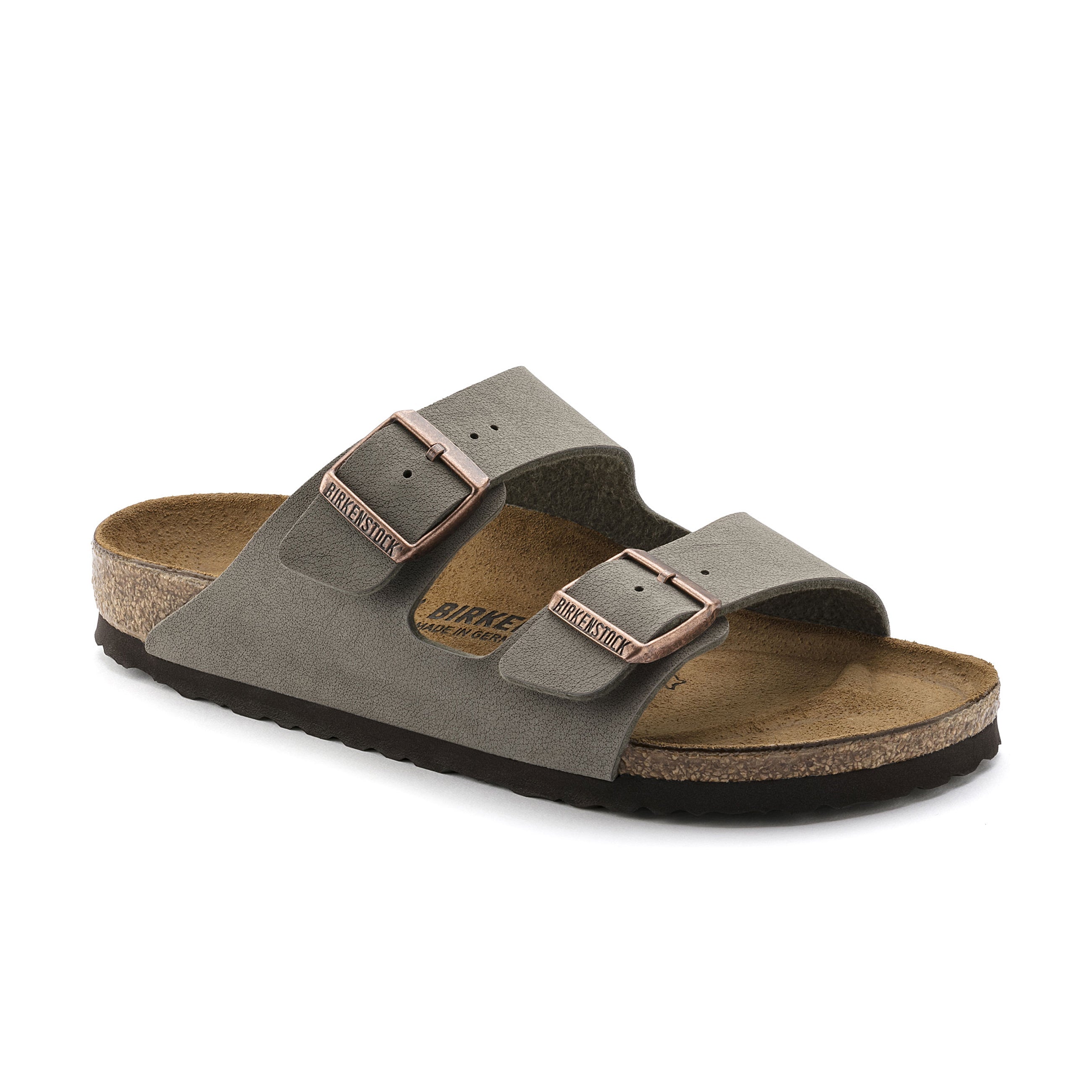 Birkenstock Arizona Stone Birkibuc Narrow in Arizona Stone Birkibuc