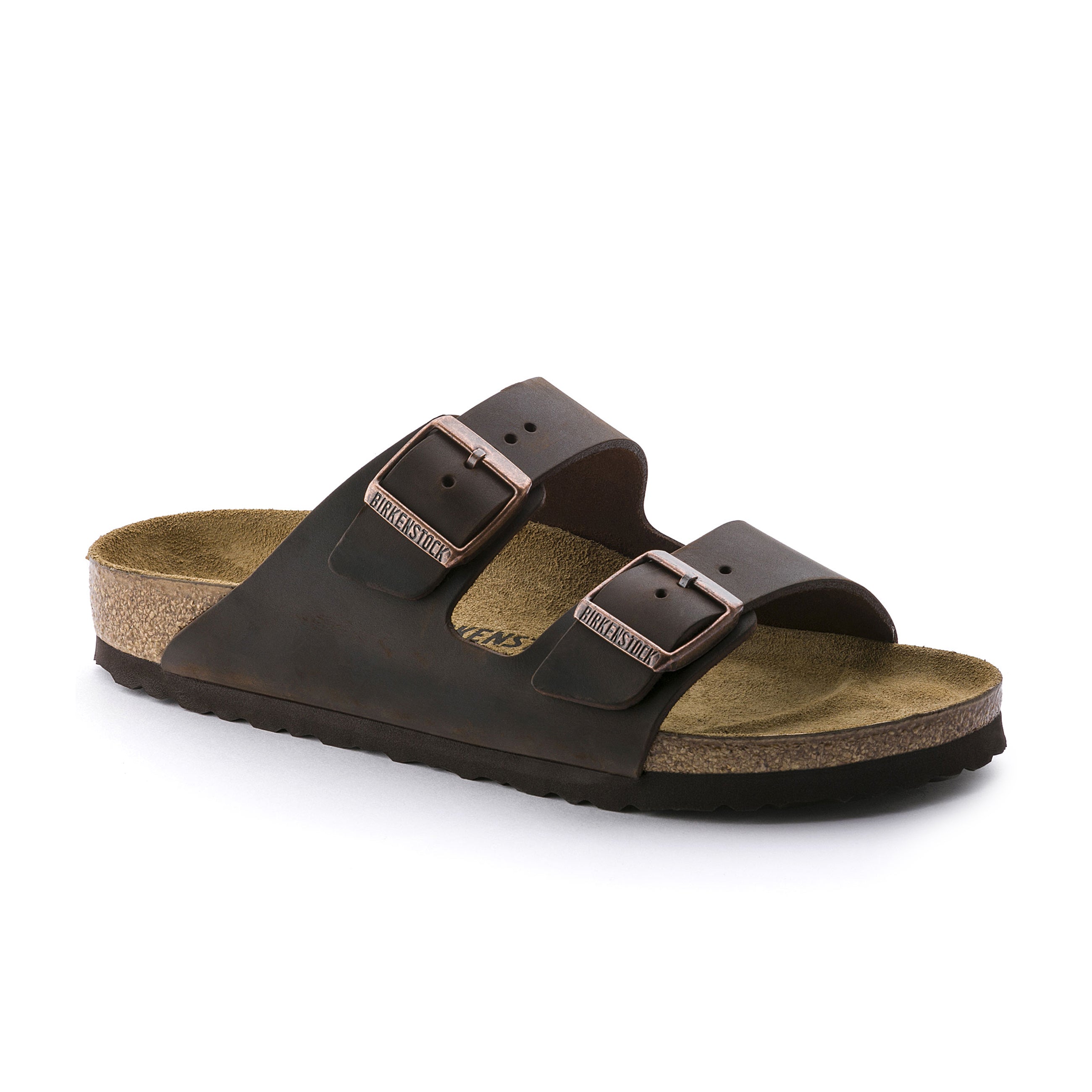 Birkenstock Arizona Habana Oiled Leather Narrow in Arizona Habana Oiled