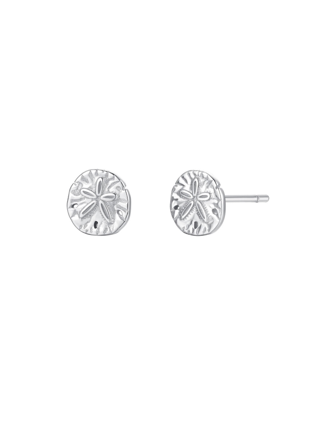 Malakai The Label Sand Dollar Studs in Sterling Silver in Default Title