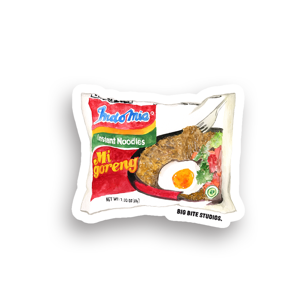 Big Bite Studios Mi Goreng Waterproof Sticker — By Big Bite Studios in Single