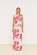 Minkpink CHLOE MESH SKIRT in ROSE FLORAL