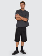 Thrills Co Stars Aligned Oversize Box Crop Tee - Carbon in Carbon