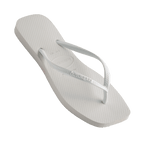 Havaianas Slim Square Solid White in Solid White