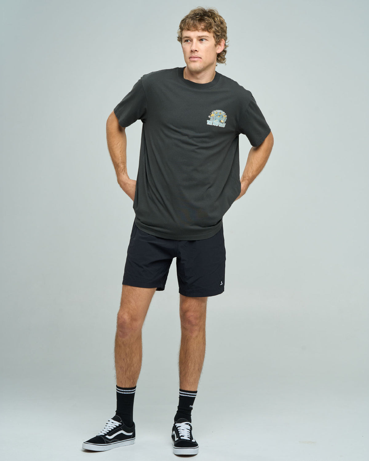 The Mad Hueys CAT FISHED | SS TEE in VINTAGE BLACK