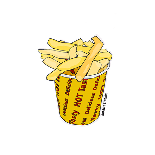 Big Bite Studios Hot Chippies Waterproof Sticker — By Big Bite Studios in Single