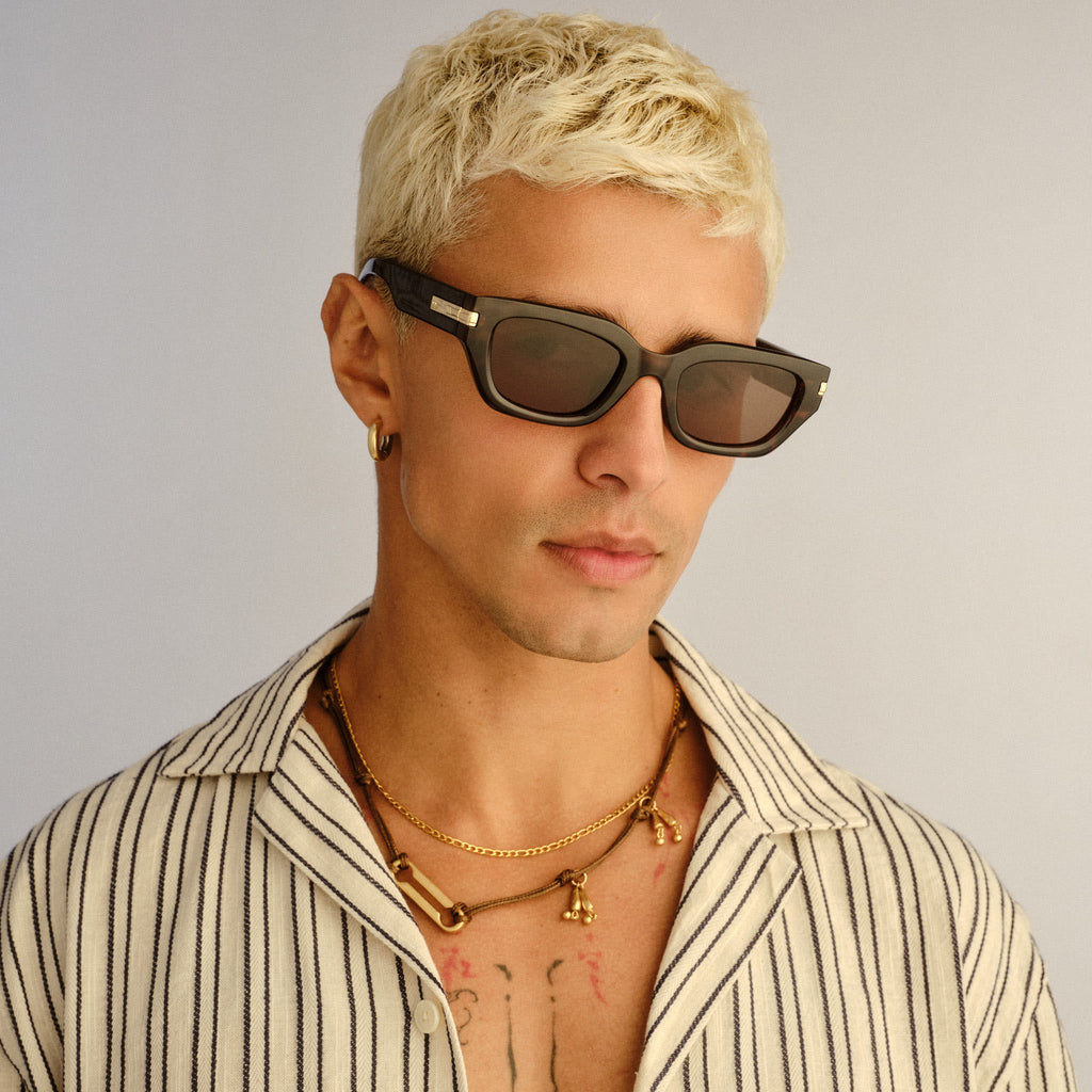 Le Specs CUBITO + TORT in BROWN MONO