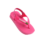 Havaianas Baby Brasil Logo Pink Flux/White in White