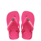 Havaianas Baby Brasil Logo Pink Flux/White in White