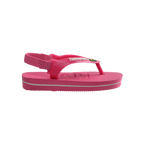 Havaianas Baby Brasil Logo Pink Flux/White in White