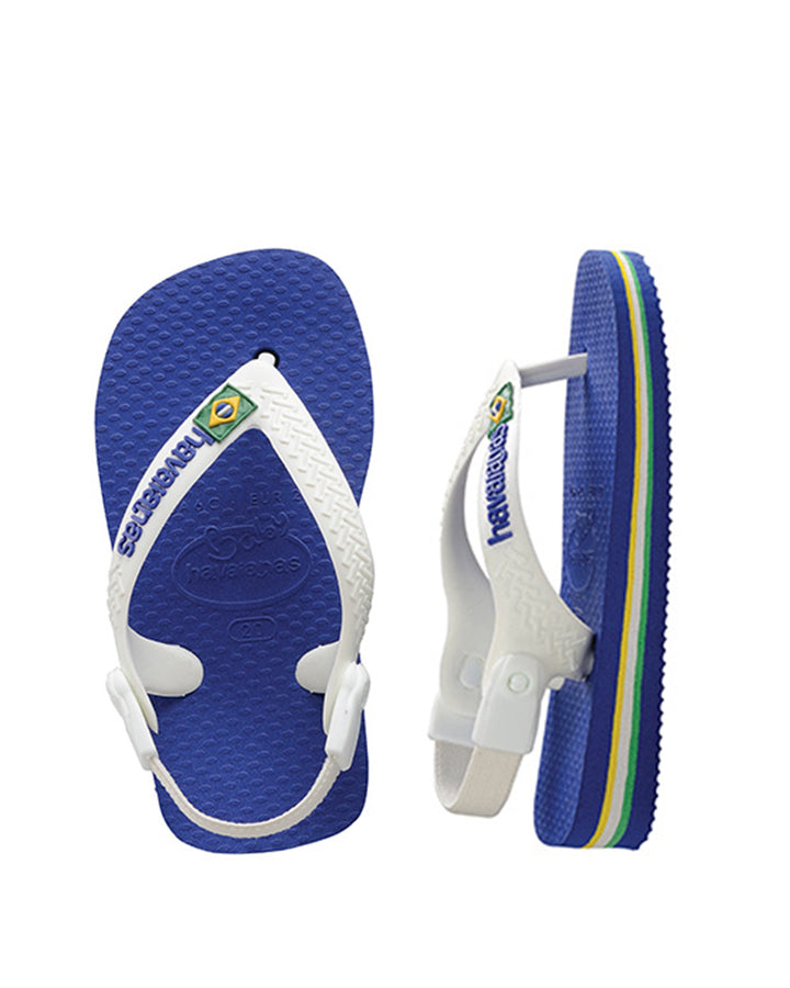 Havaianas Baby Brazil Logo Marine Blue in Blue