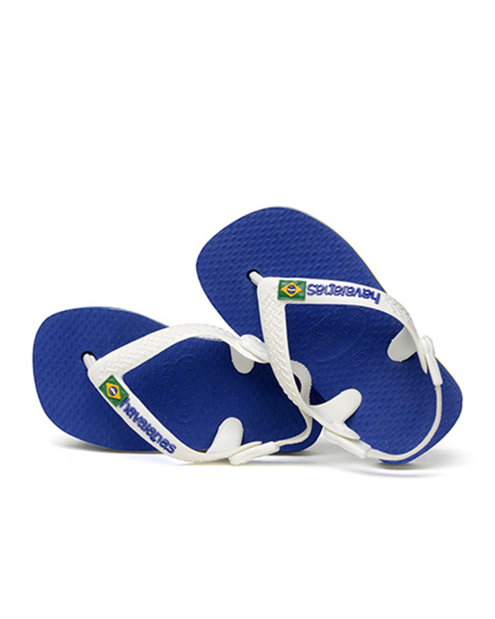 Havaianas Baby Brazil Logo Marine Blue in Blue