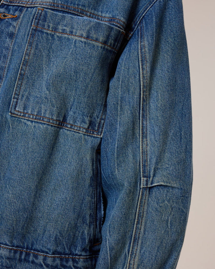 Thrills Bailey Jacket - Vanish Mid Blue in Vanish Mid Blue