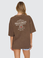 Thrills Co Banner Of Strength Oversized Tee - Cocoa in Cocoa