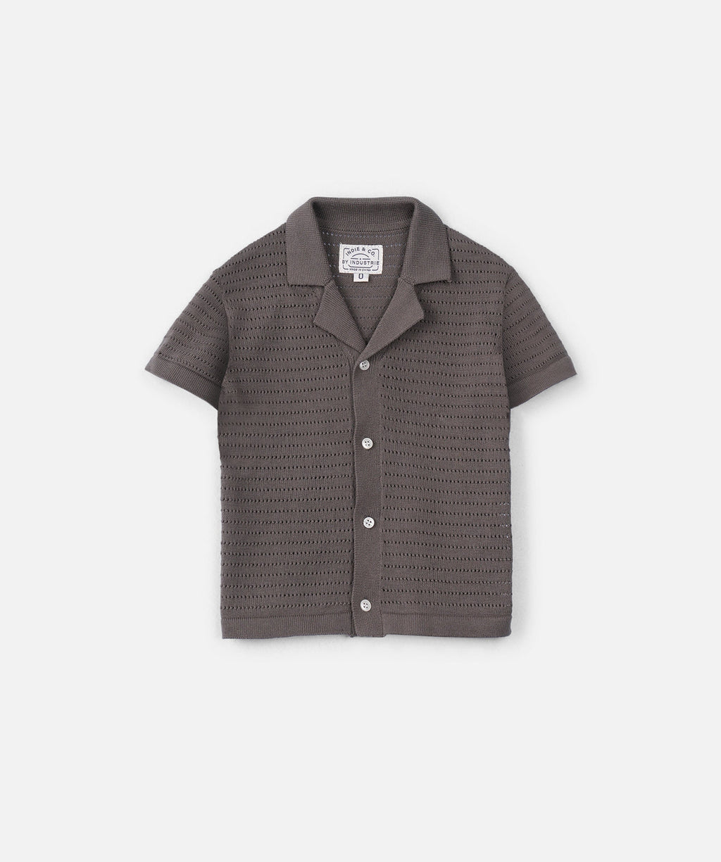 Indie Kids The Aman S/s Shirt - Bark in BARK 25