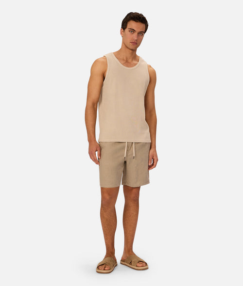 Industrie The Marina Linen Short - Moss in MOSS