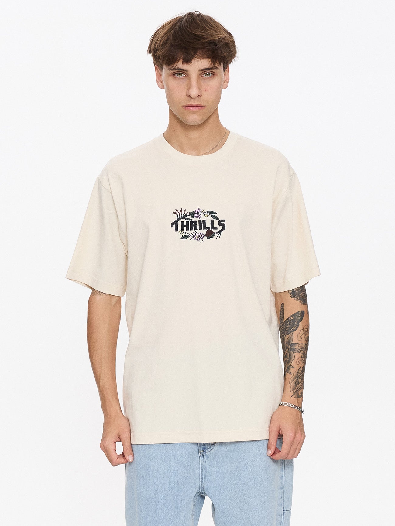 Thrills Co Beauty Around Us Oversize Fit Tee - Unbleached in Unbleached