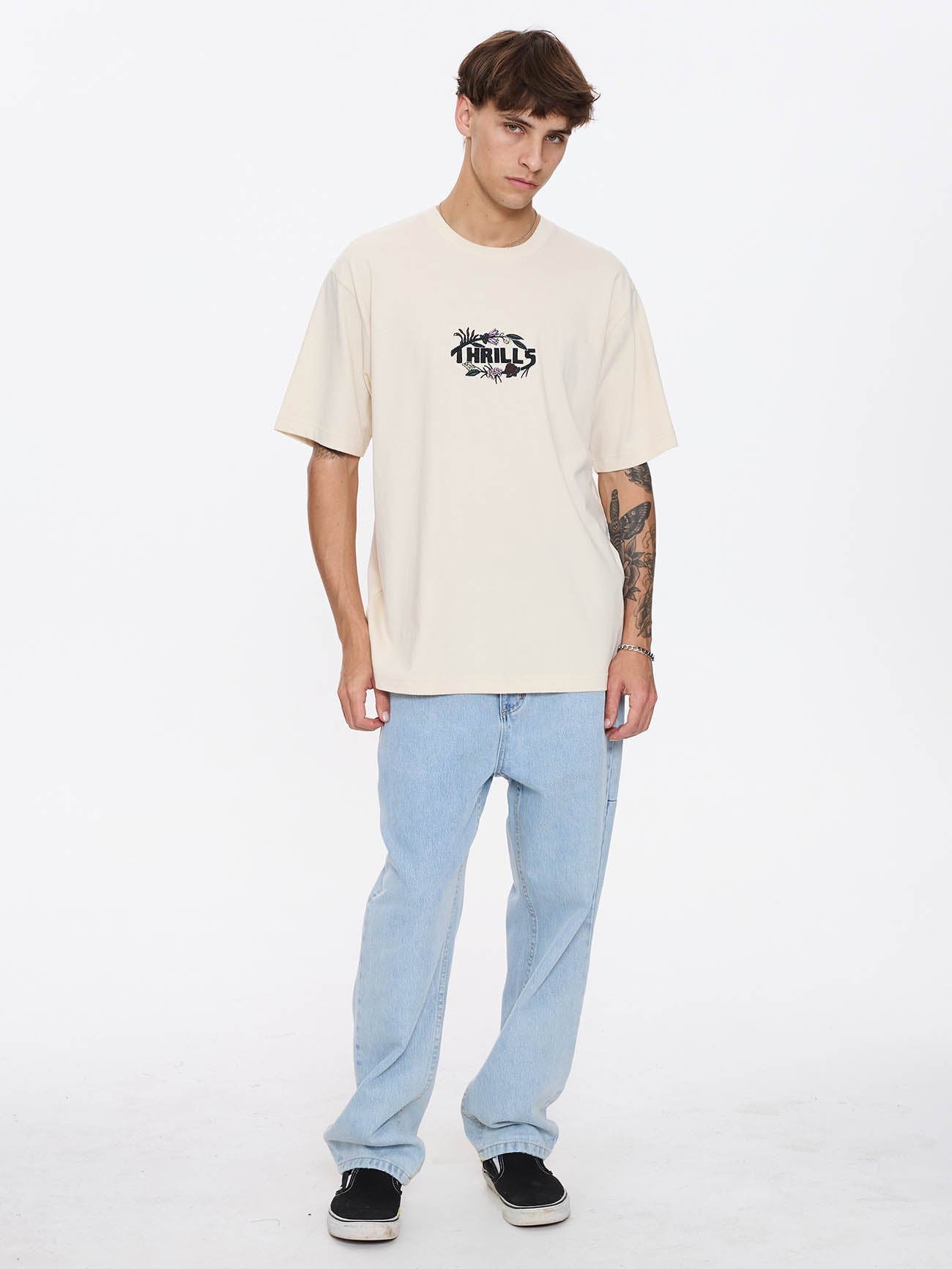 Thrills Co Beauty Around Us Oversize Fit Tee - Unbleached in Unbleached